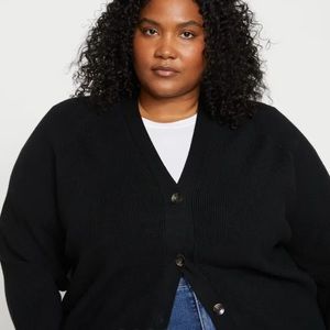 Universal standard better than wool black cardigan sweater. NWT. Size S (14-16)